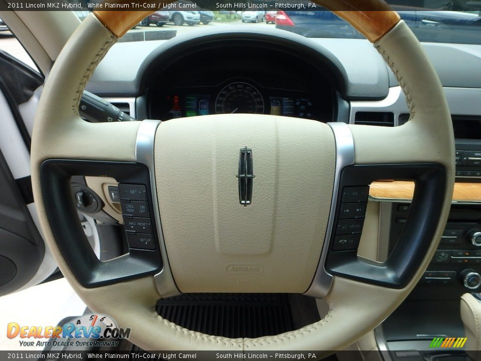 2011 Lincoln MKZ Hybrid White Platinum Tri-Coat / Light Camel Photo #22