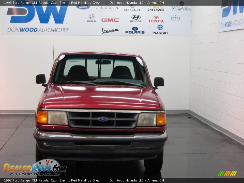1993 Ford Ranger XLT Regular Cab Electric Red Metallic / Grey Photo #8