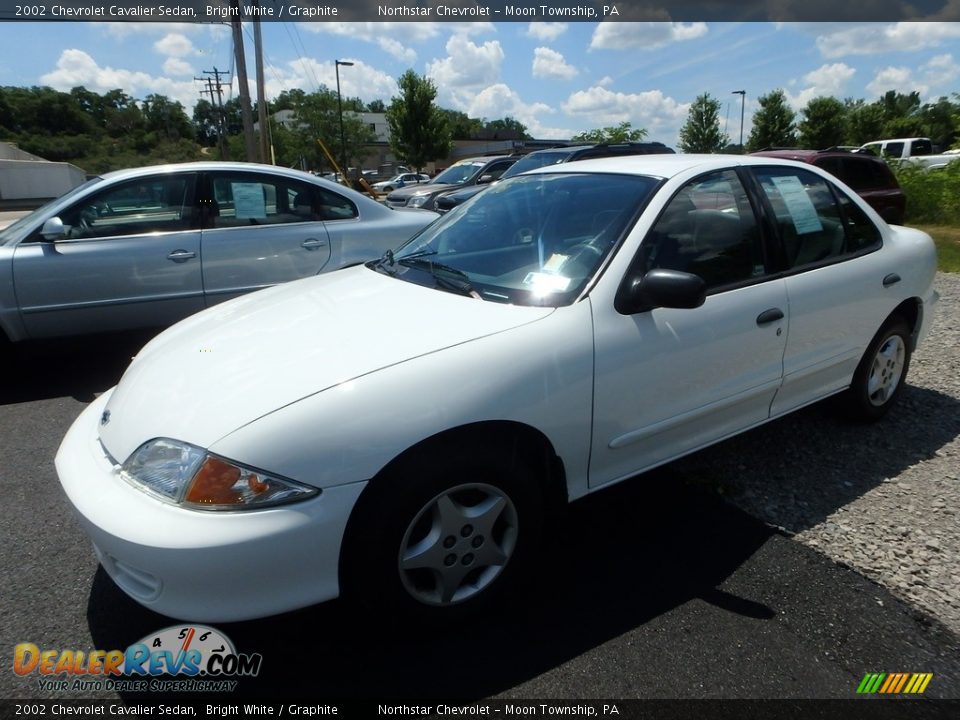 2002 Chevrolet Cavalier Sedan Bright White / Graphite Photo #1