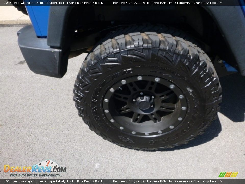 2015 Jeep Wrangler Unlimited Sport 4x4 Hydro Blue Pearl / Black Photo #17