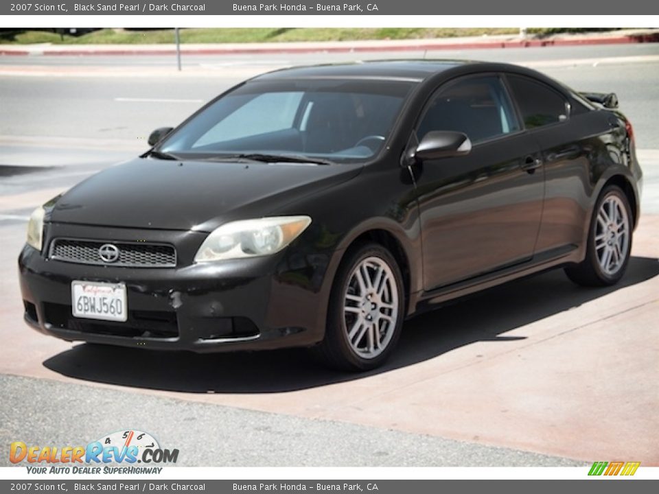 2007 Scion tC Black Sand Pearl / Dark Charcoal Photo #8