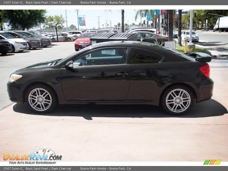 2007 Scion tC Black Sand Pearl / Dark Charcoal Photo #9