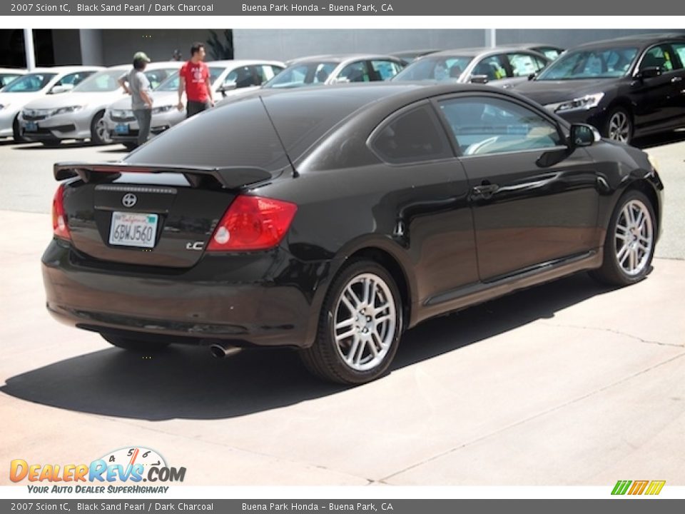 2007 Scion tC Black Sand Pearl / Dark Charcoal Photo #11