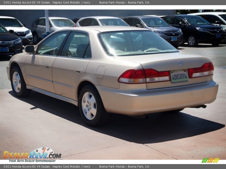 2001 Honda Accord EX V6 Sedan Naples Gold Metallic / Ivory Photo #2