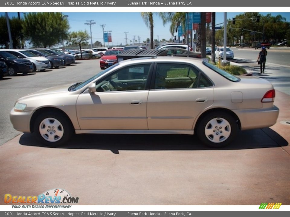 2001 Honda Accord EX V6 Sedan Naples Gold Metallic / Ivory Photo #9