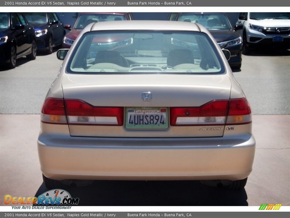 2001 Honda Accord EX V6 Sedan Naples Gold Metallic / Ivory Photo #10