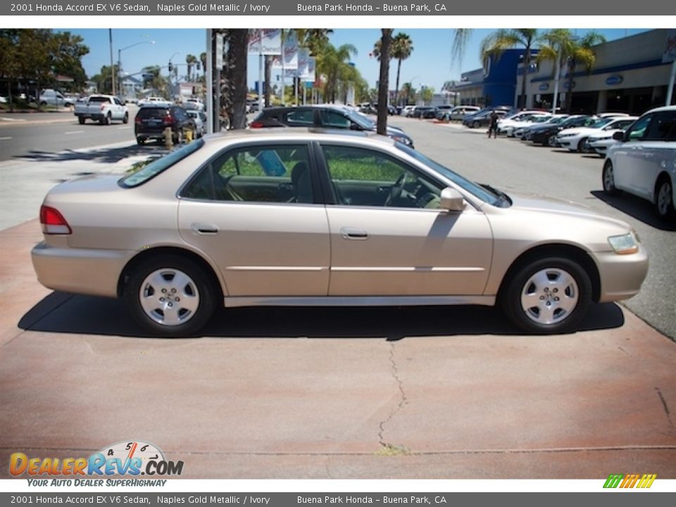 2001 Honda Accord EX V6 Sedan Naples Gold Metallic / Ivory Photo #12