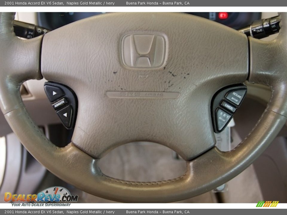 2001 Honda Accord EX V6 Sedan Naples Gold Metallic / Ivory Photo #13