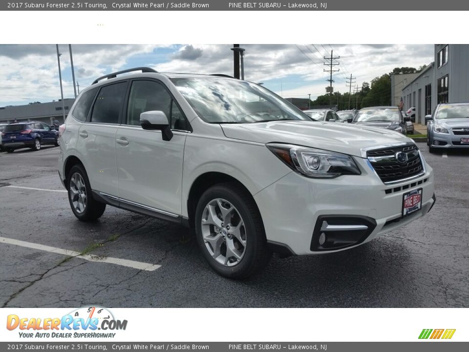 2017 Subaru Forester 2.5i Touring Crystal White Pearl / Saddle Brown Photo #1