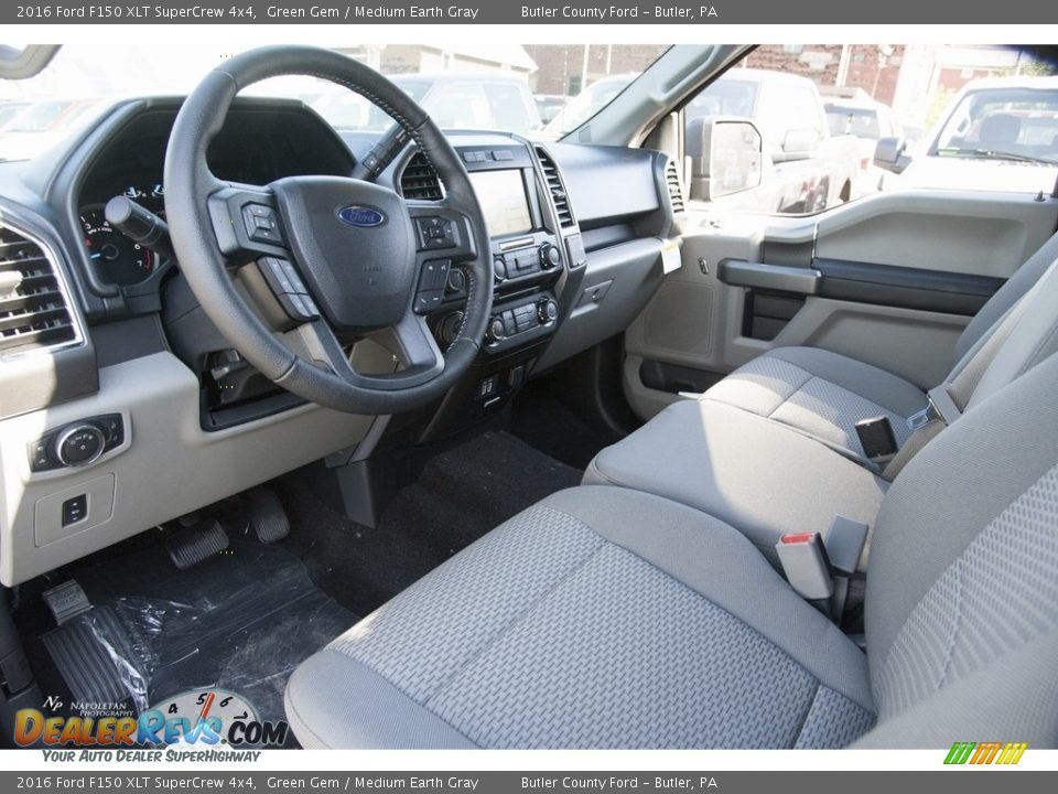 2016 Ford F150 XLT SuperCrew 4x4 Green Gem / Medium Earth Gray Photo #7
