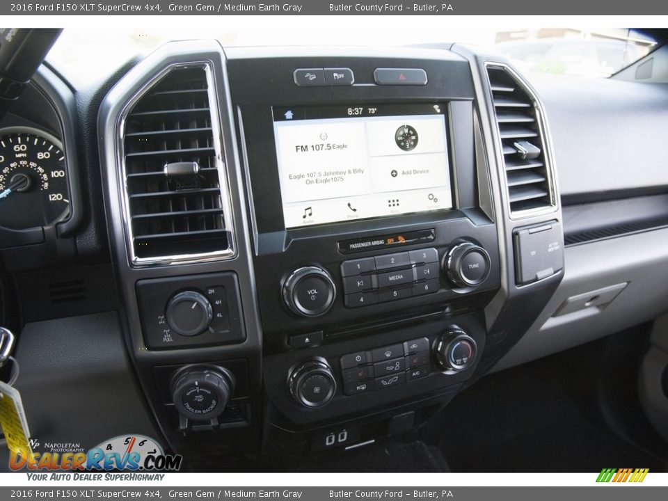 2016 Ford F150 XLT SuperCrew 4x4 Green Gem / Medium Earth Gray Photo #14