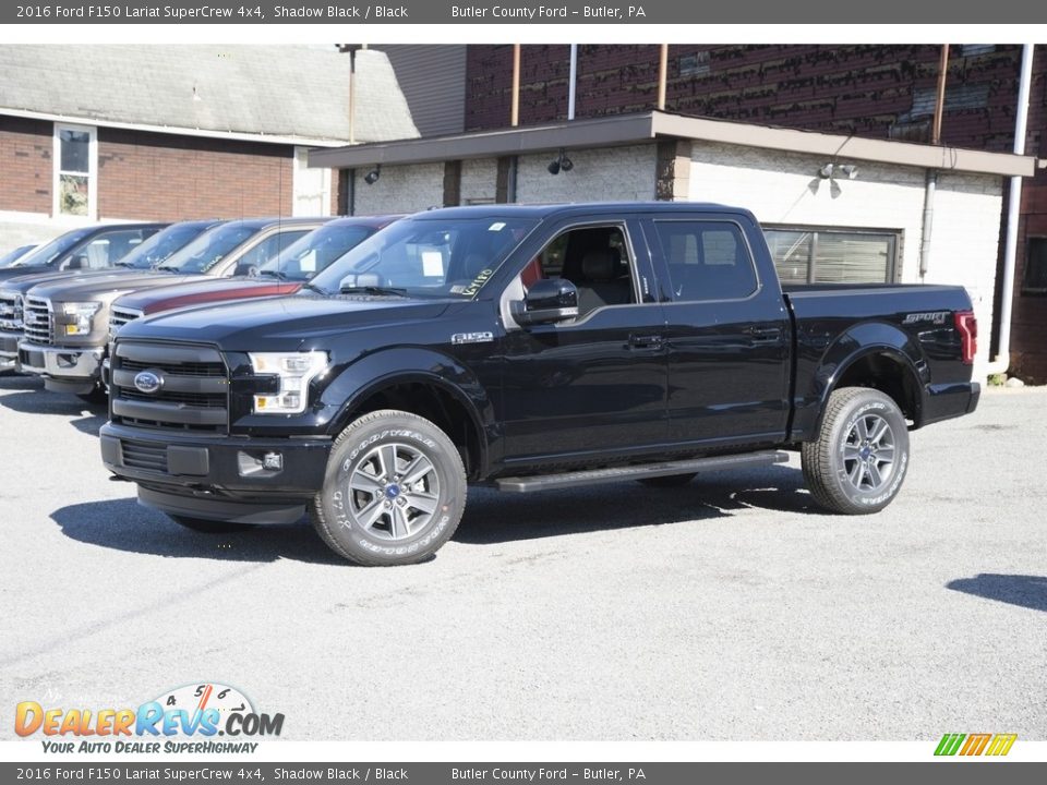 2016 Ford F150 Lariat SuperCrew 4x4 Shadow Black / Black Photo #1