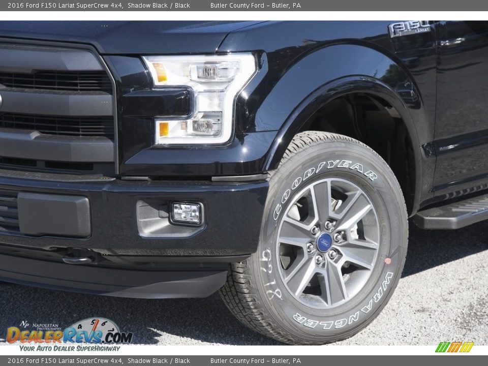 2016 Ford F150 Lariat SuperCrew 4x4 Shadow Black / Black Photo #2