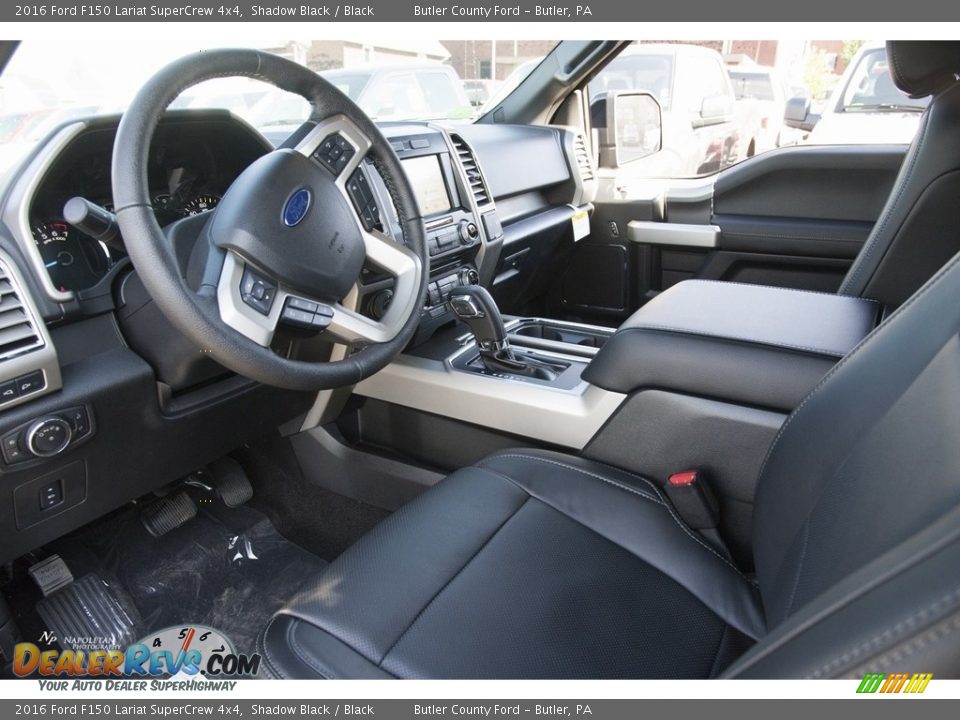 2016 Ford F150 Lariat SuperCrew 4x4 Shadow Black / Black Photo #8