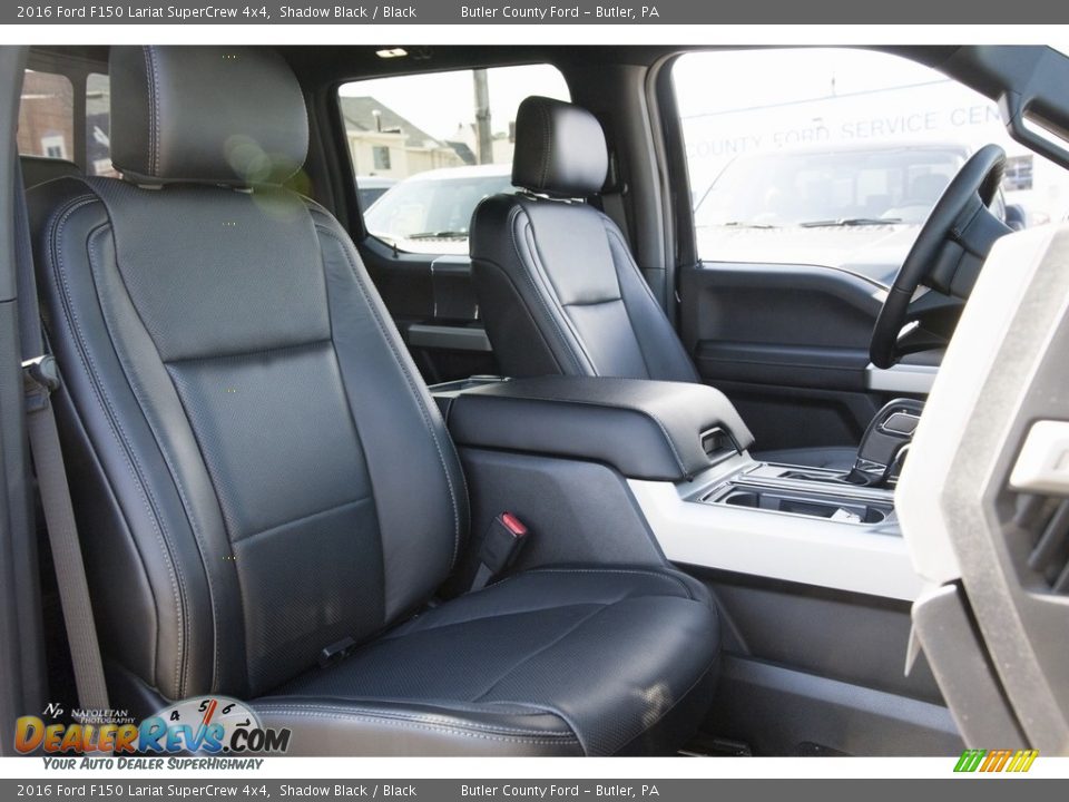 2016 Ford F150 Lariat SuperCrew 4x4 Shadow Black / Black Photo #12