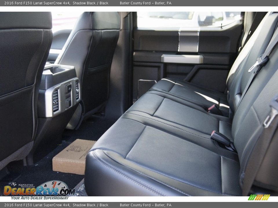 2016 Ford F150 Lariat SuperCrew 4x4 Shadow Black / Black Photo #14