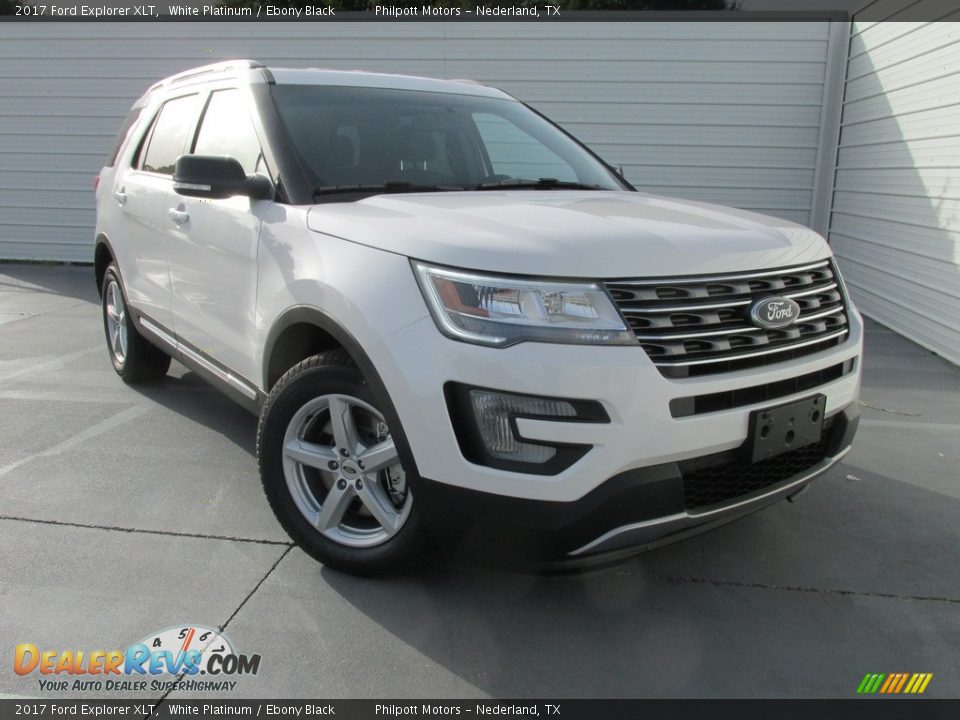 2017 Ford Explorer XLT White Platinum / Ebony Black Photo #1