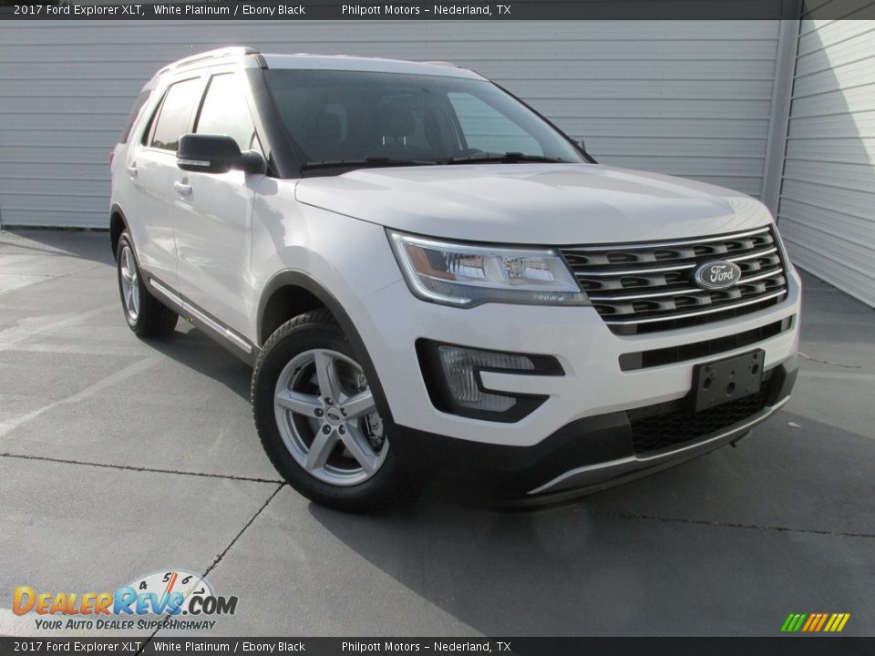 2017 Ford Explorer XLT White Platinum / Ebony Black Photo #2