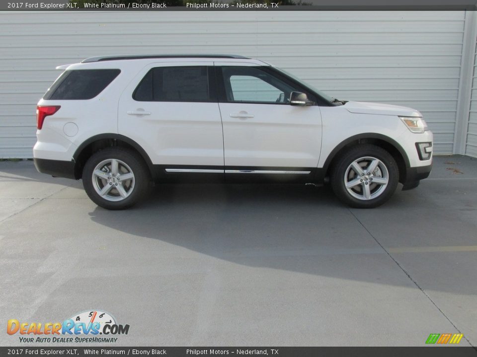 2017 Ford Explorer XLT White Platinum / Ebony Black Photo #3