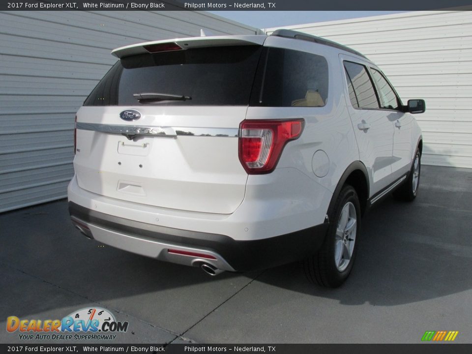 2017 Ford Explorer XLT White Platinum / Ebony Black Photo #4