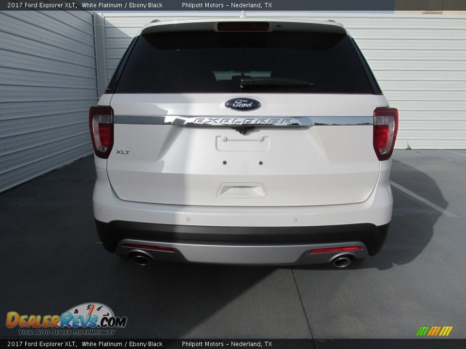 2017 Ford Explorer XLT White Platinum / Ebony Black Photo #5