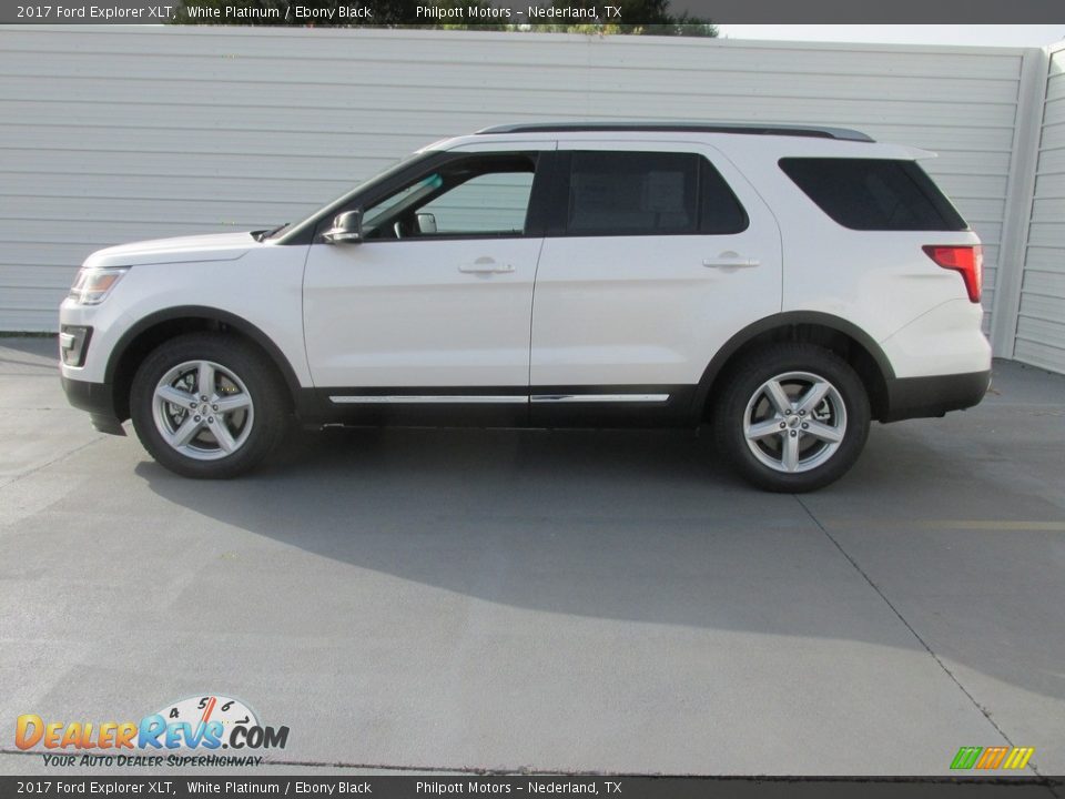 2017 Ford Explorer XLT White Platinum / Ebony Black Photo #6