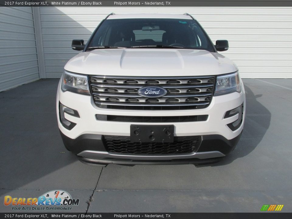 2017 Ford Explorer XLT White Platinum / Ebony Black Photo #8