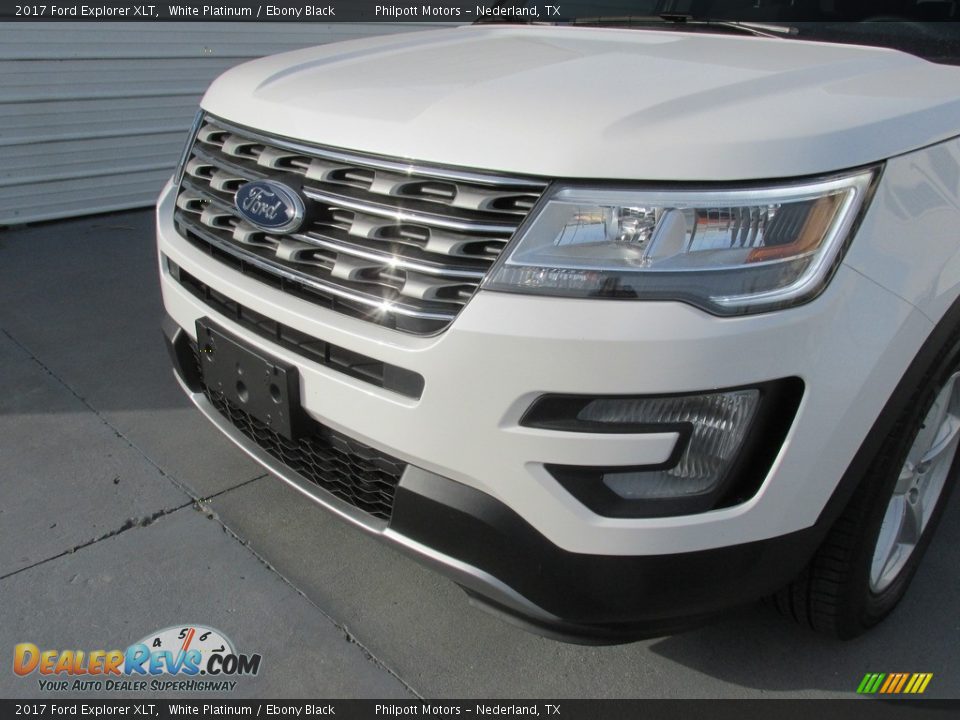 2017 Ford Explorer XLT White Platinum / Ebony Black Photo #10