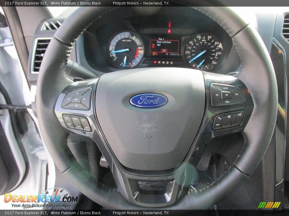 2017 Ford Explorer XLT White Platinum / Ebony Black Photo #29