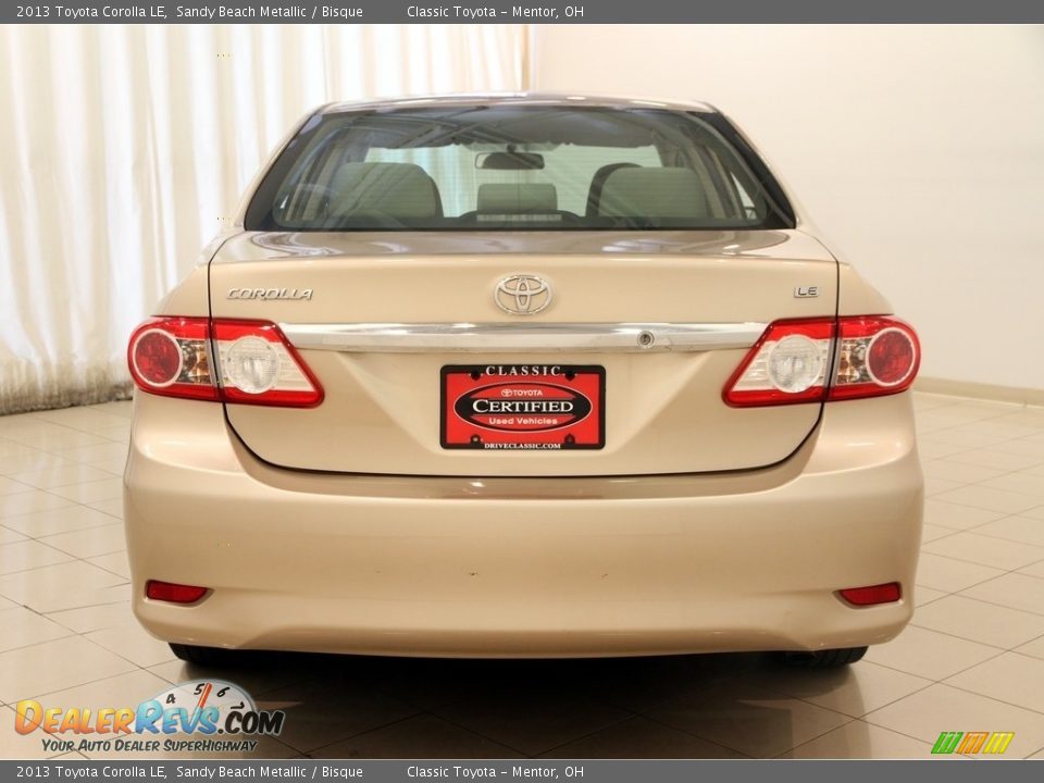 2013 Toyota Corolla LE Sandy Beach Metallic / Bisque Photo #15