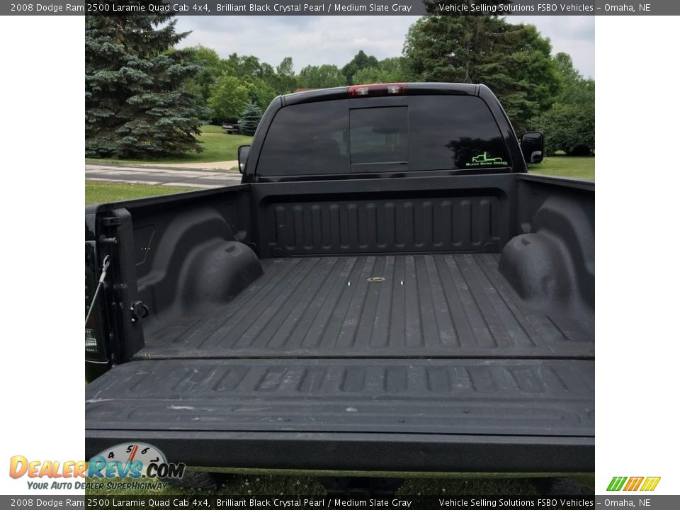 2008 Dodge Ram 2500 Laramie Quad Cab 4x4 Brilliant Black Crystal Pearl / Medium Slate Gray Photo #6