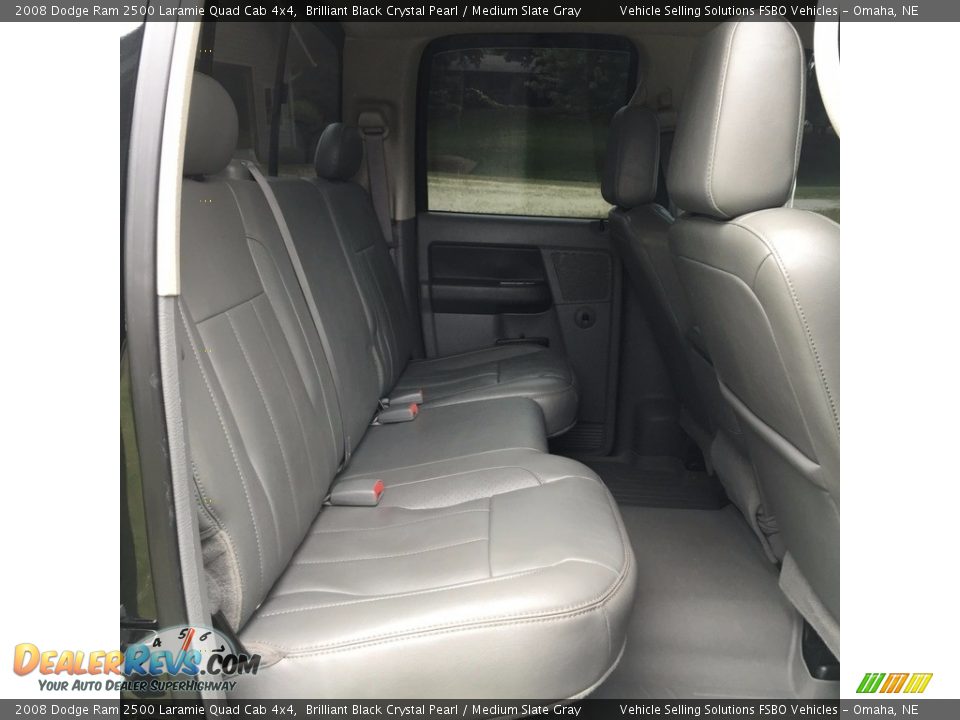 2008 Dodge Ram 2500 Laramie Quad Cab 4x4 Brilliant Black Crystal Pearl / Medium Slate Gray Photo #11