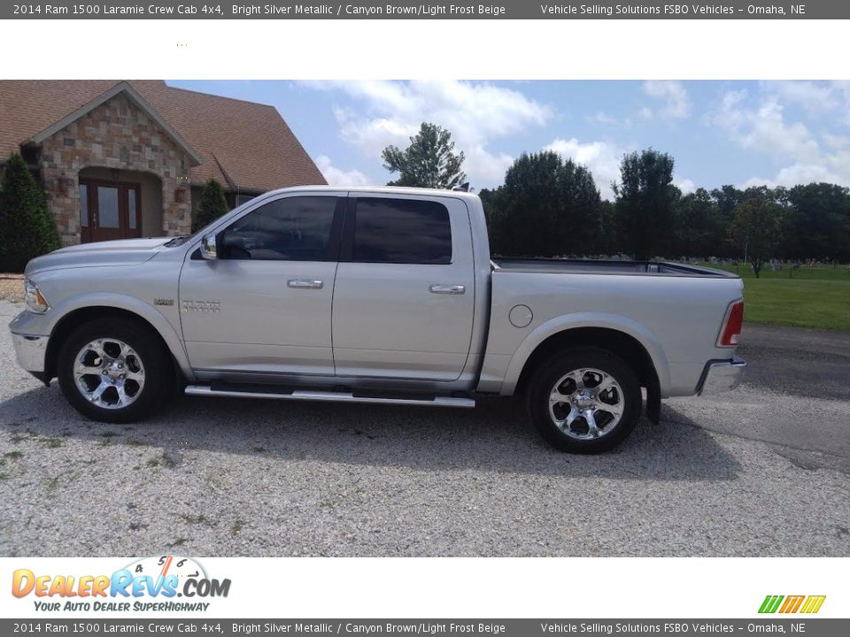 Bright Silver Metallic 2014 Ram 1500 Laramie Crew Cab 4x4 Photo #2