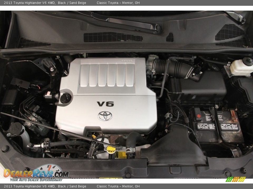 2013 Toyota Highlander V6 4WD Black / Sand Beige Photo #20