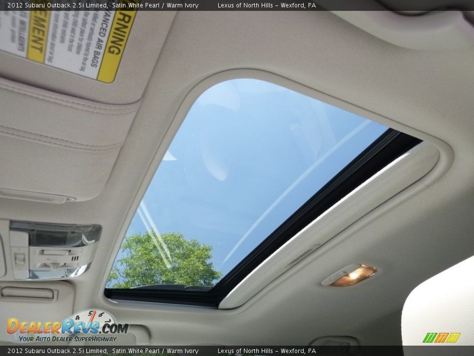 2012 Subaru Outback 2.5i Limited Satin White Pearl / Warm Ivory Photo #16