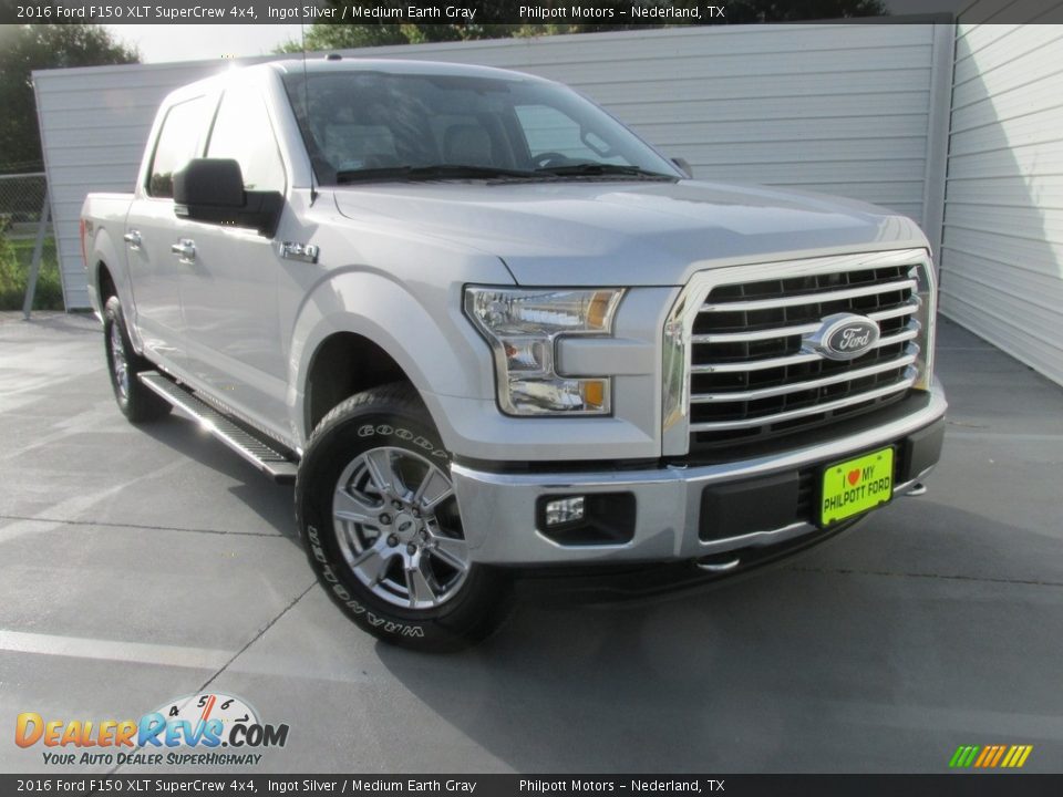 2016 Ford F150 XLT SuperCrew 4x4 Ingot Silver / Medium Earth Gray Photo #1