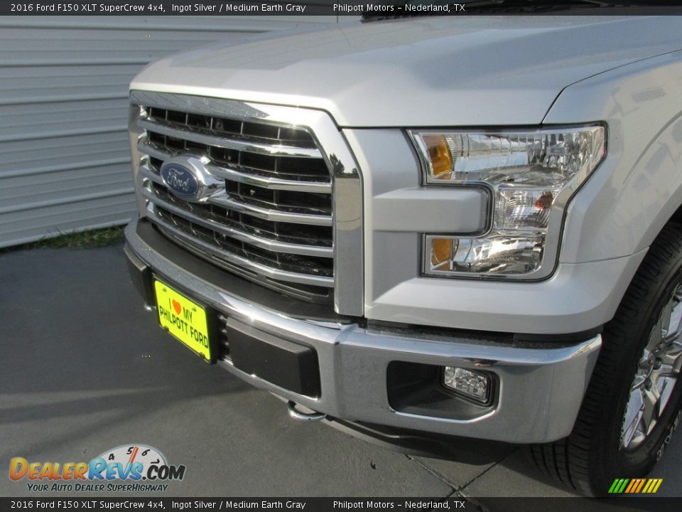 2016 Ford F150 XLT SuperCrew 4x4 Ingot Silver / Medium Earth Gray Photo #10