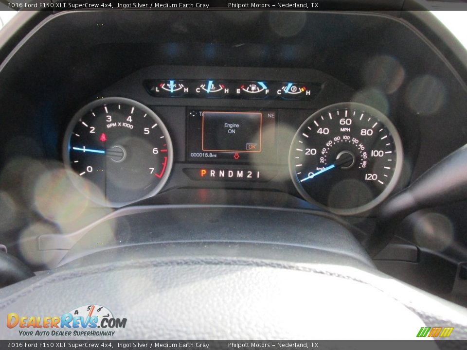 2016 Ford F150 XLT SuperCrew 4x4 Ingot Silver / Medium Earth Gray Photo #33