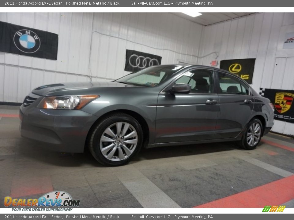 2011 Honda Accord EX-L Sedan Polished Metal Metallic / Black Photo #2