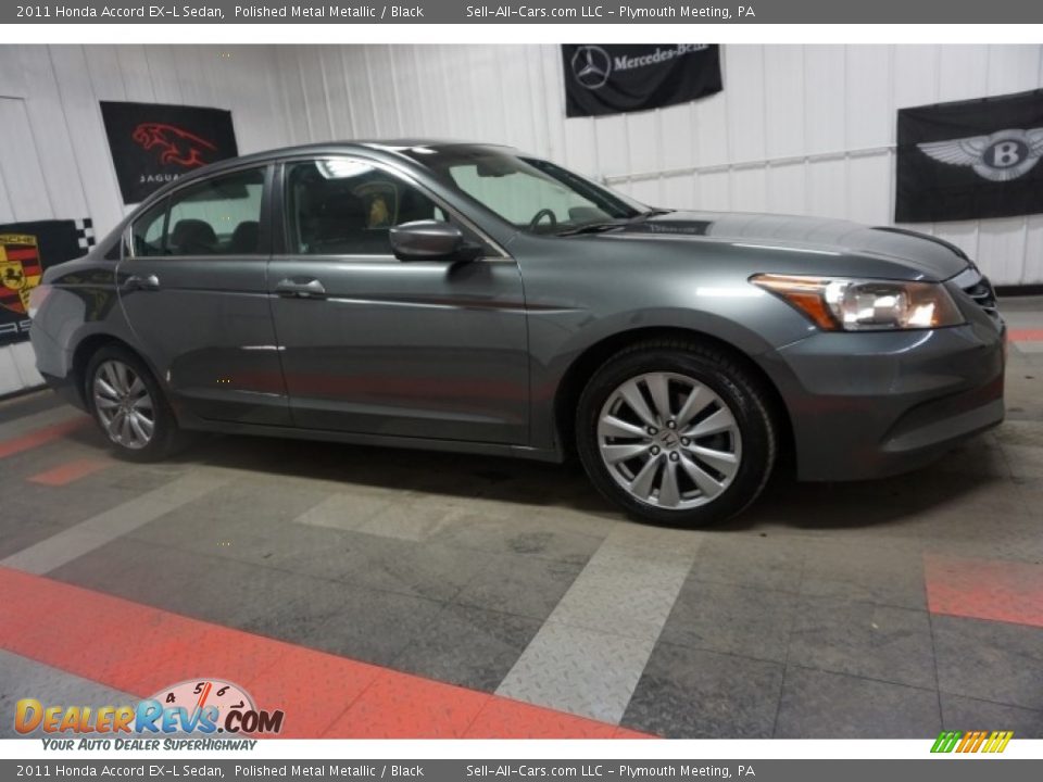 2011 Honda Accord EX-L Sedan Polished Metal Metallic / Black Photo #6