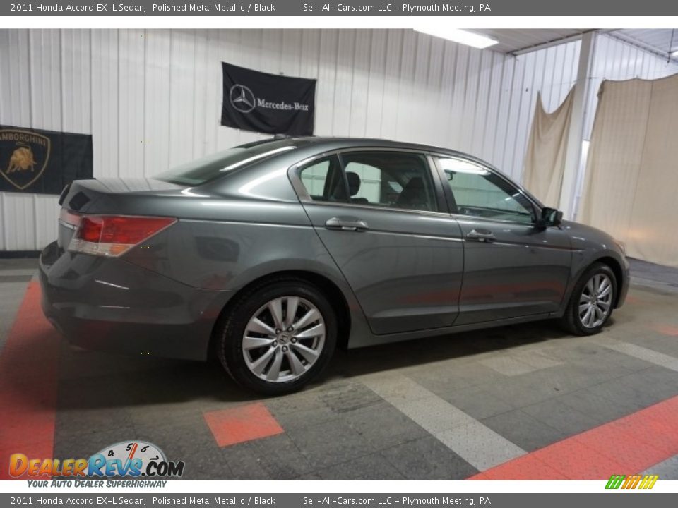 2011 Honda Accord EX-L Sedan Polished Metal Metallic / Black Photo #7