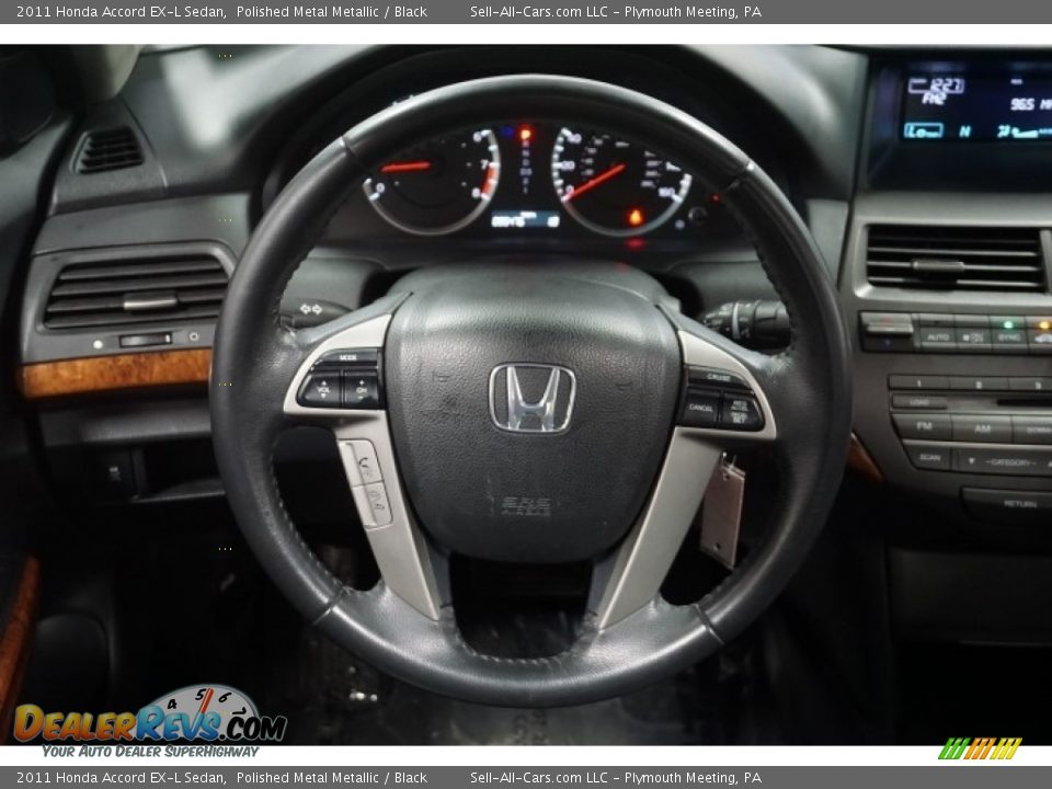 2011 Honda Accord EX-L Sedan Polished Metal Metallic / Black Photo #28