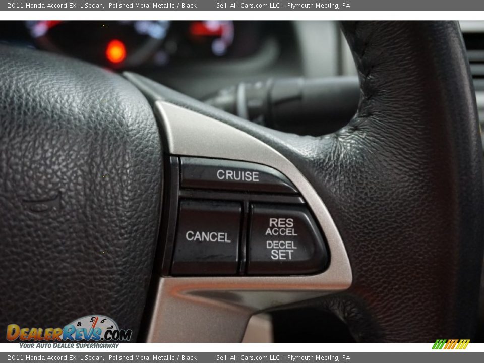 2011 Honda Accord EX-L Sedan Polished Metal Metallic / Black Photo #30