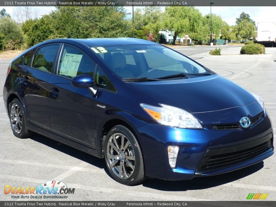 2013 Toyota Prius Two Hybrid Nautical Blue Metallic / Misty Gray Photo #1