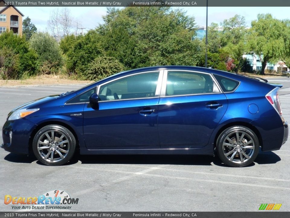 2013 Toyota Prius Two Hybrid Nautical Blue Metallic / Misty Gray Photo #3