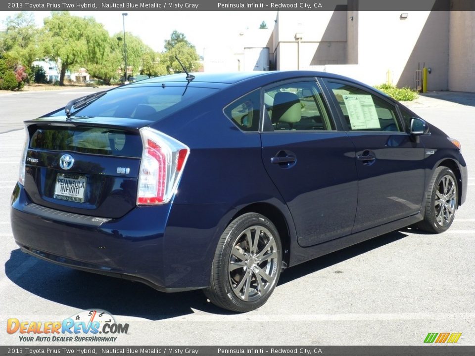 2013 Toyota Prius Two Hybrid Nautical Blue Metallic / Misty Gray Photo #5