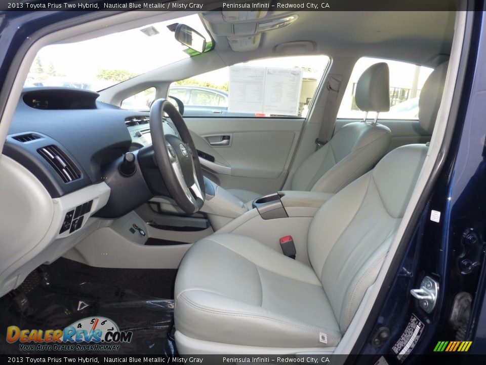 2013 Toyota Prius Two Hybrid Nautical Blue Metallic / Misty Gray Photo #6