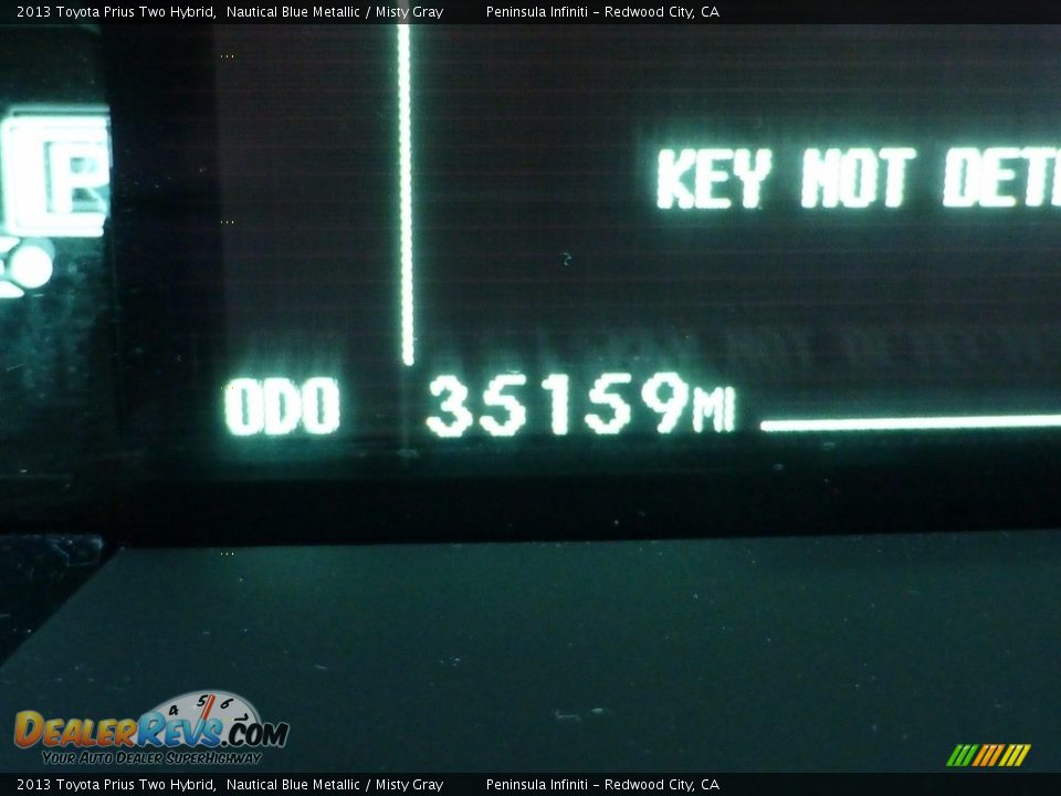 2013 Toyota Prius Two Hybrid Nautical Blue Metallic / Misty Gray Photo #8