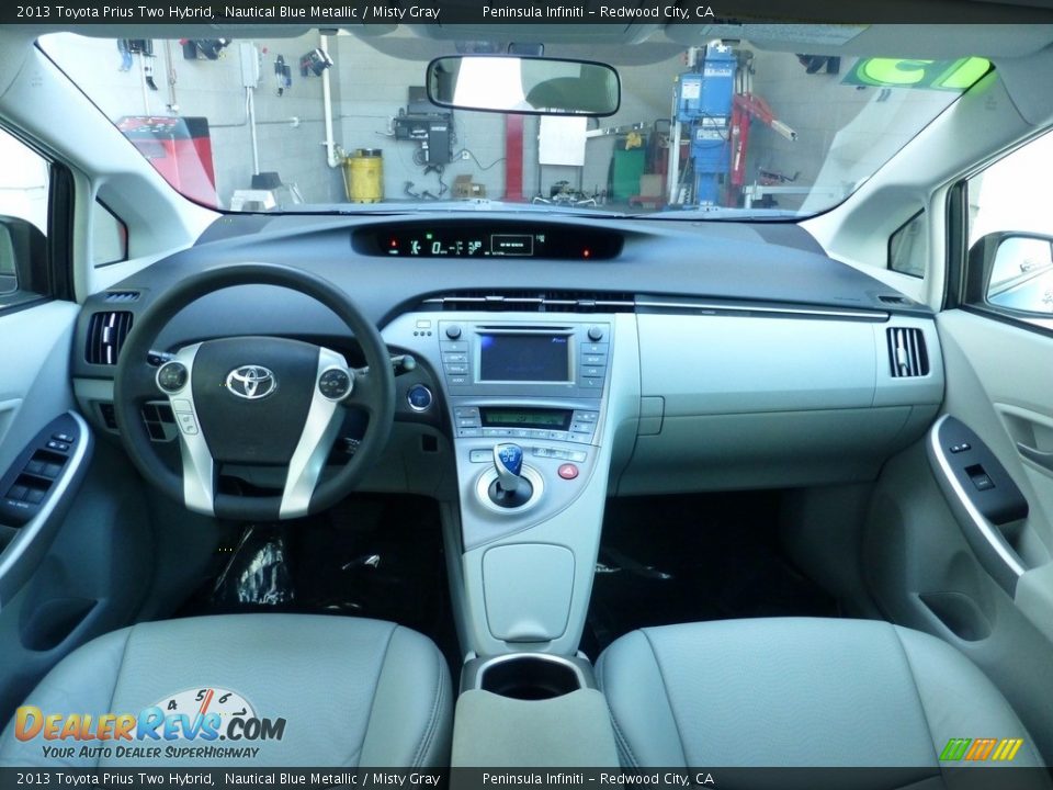 2013 Toyota Prius Two Hybrid Nautical Blue Metallic / Misty Gray Photo #9