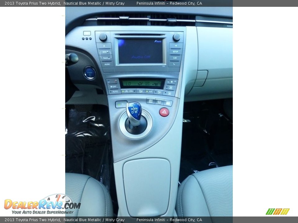 2013 Toyota Prius Two Hybrid Nautical Blue Metallic / Misty Gray Photo #17